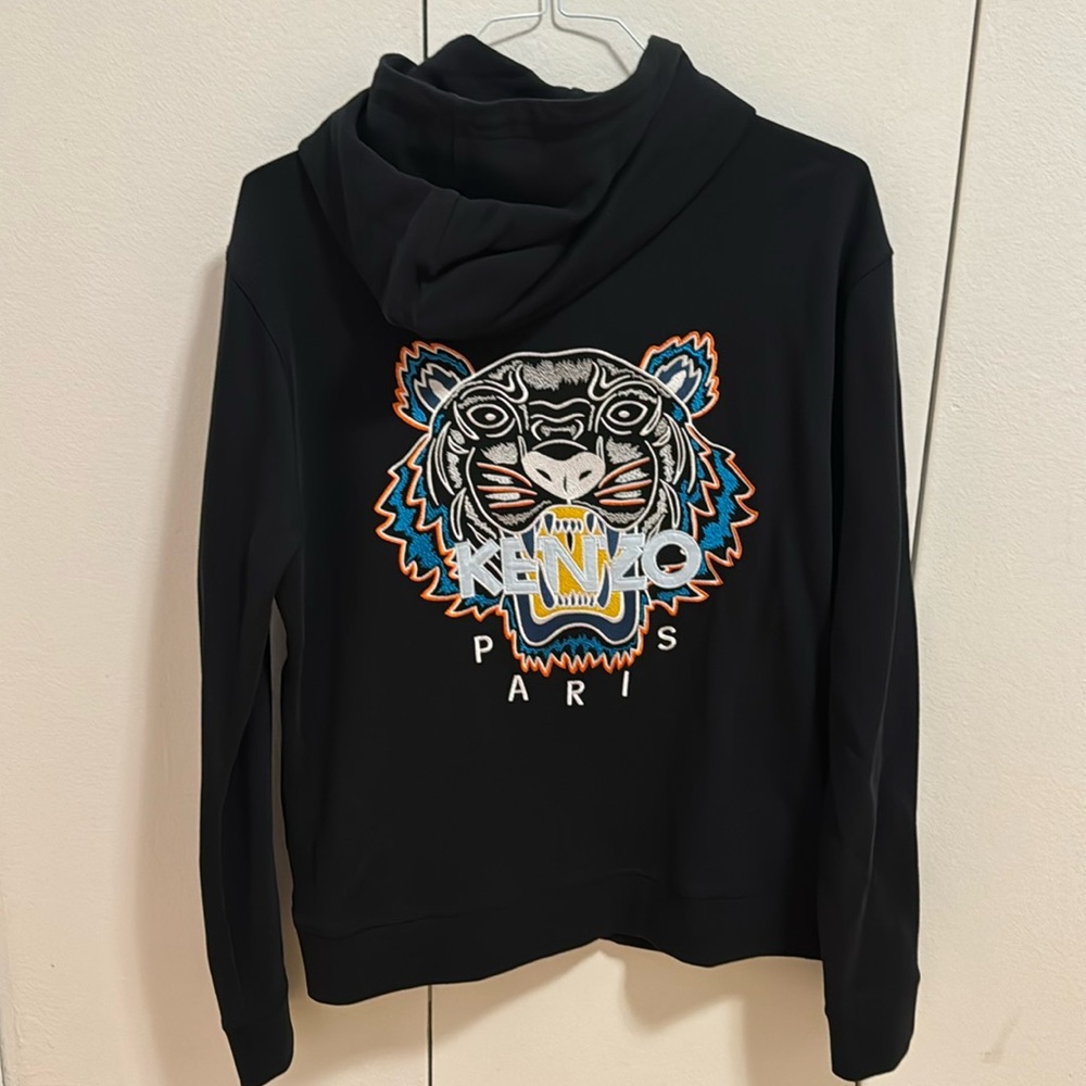 Kenzo black men hoodie size medium